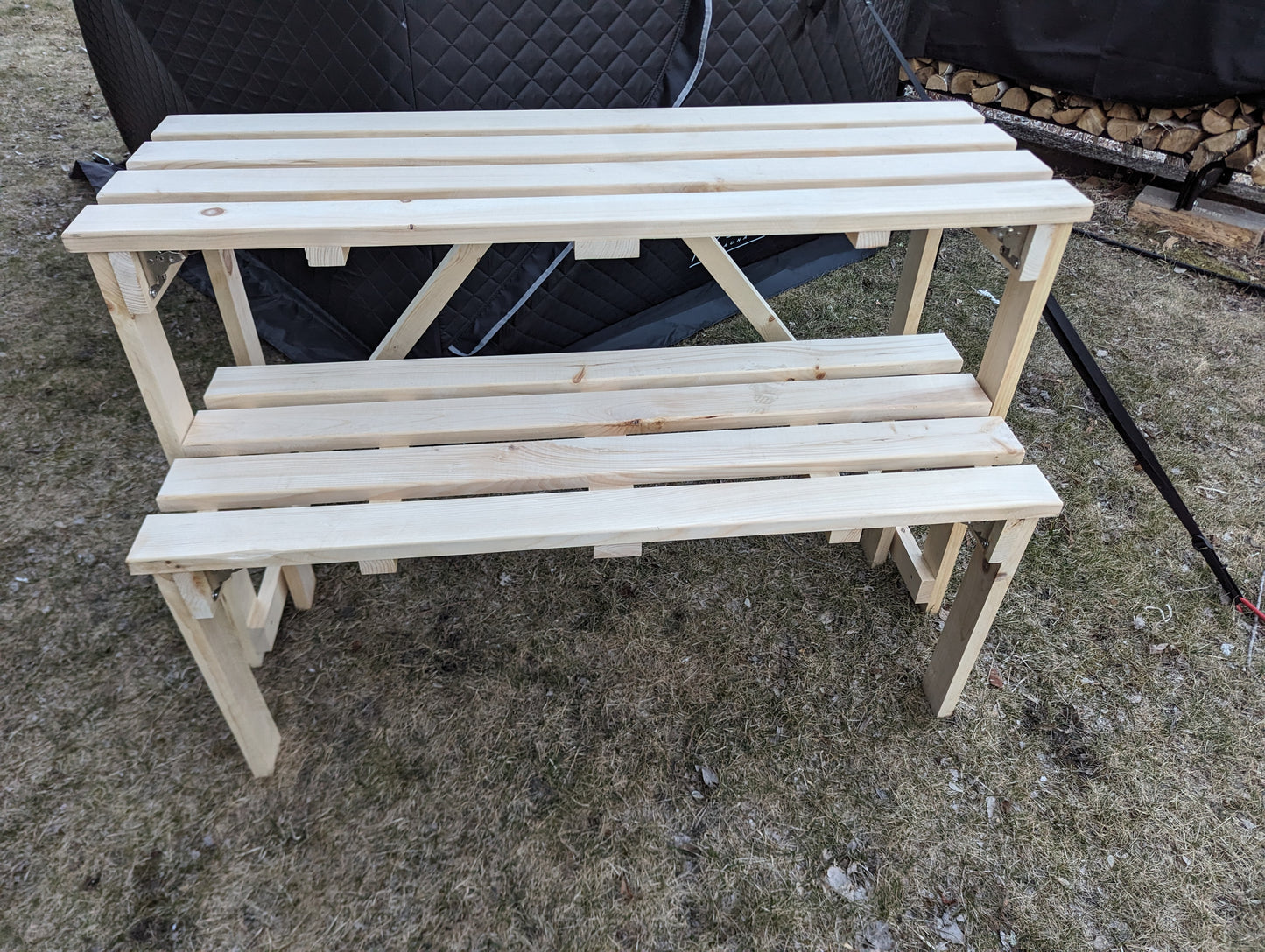 Sauna Bench - Portable Two-Level Benches